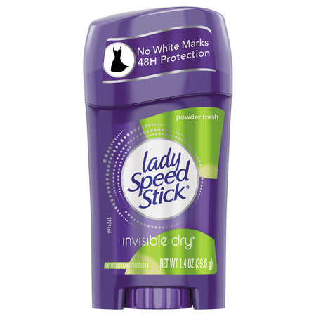 Lady Speed Stick Powder Fresh Invisible Dry Solid Deodorant-Antiperspirant / Deodorant Lady Speed Stick Solid 1.4 oz. Powder Fresh Scent