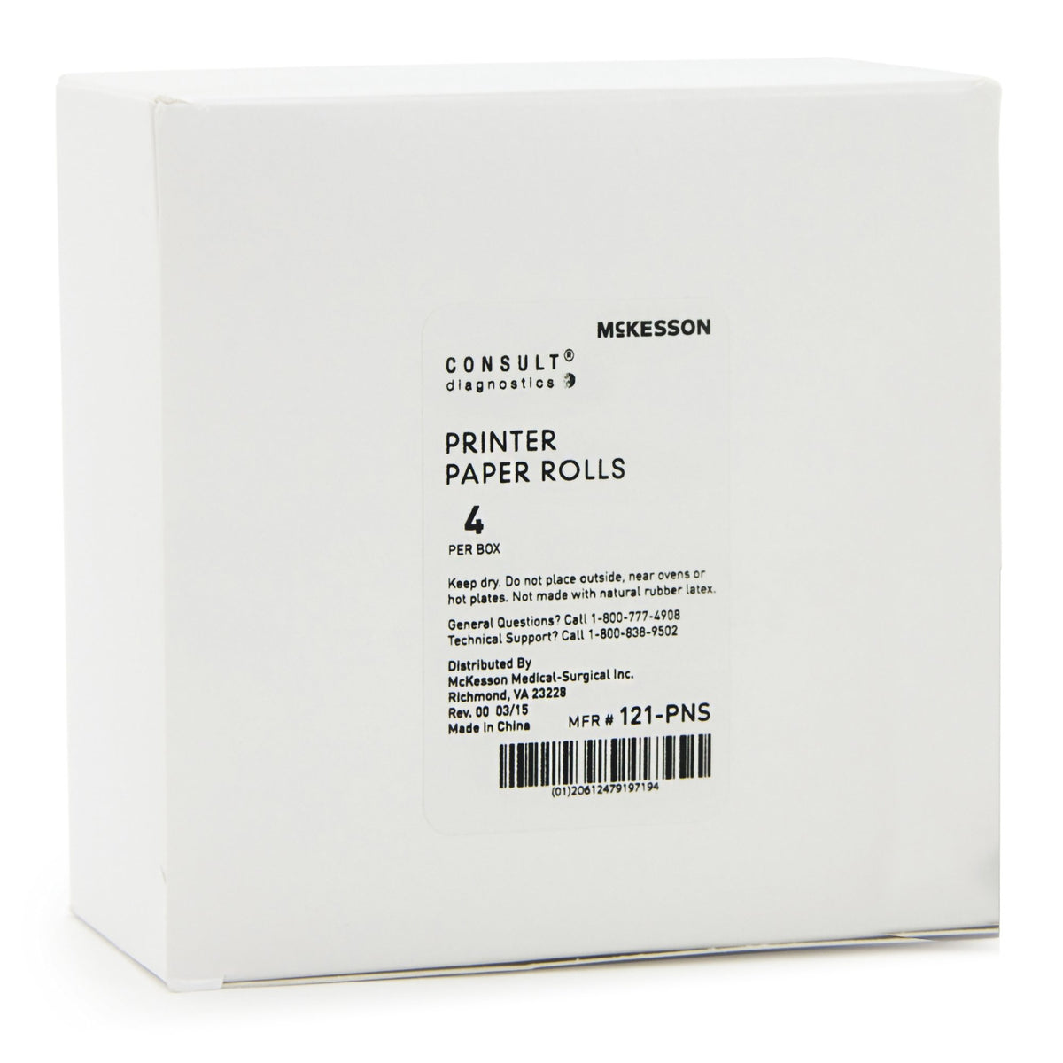 McKesson Consult Printer Paper Rolls-Printer Paper Rolls McKesson Consult McKesson 120 or McKesson Consult U120 Ultra Urine Analyzer