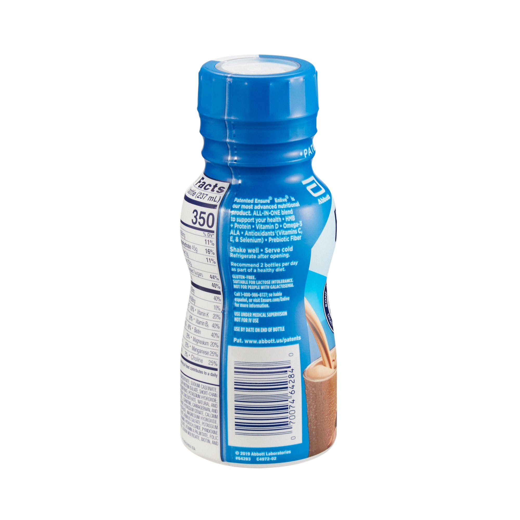 Ensure Enlive Chocolate Advanced Nutrition Shake, 8-ounce bottle-Oral Supplement Ensure Enlive Advanced Therapeutic Nutrition Shake Chocolate Flavor Liquid 8 oz. Bottle