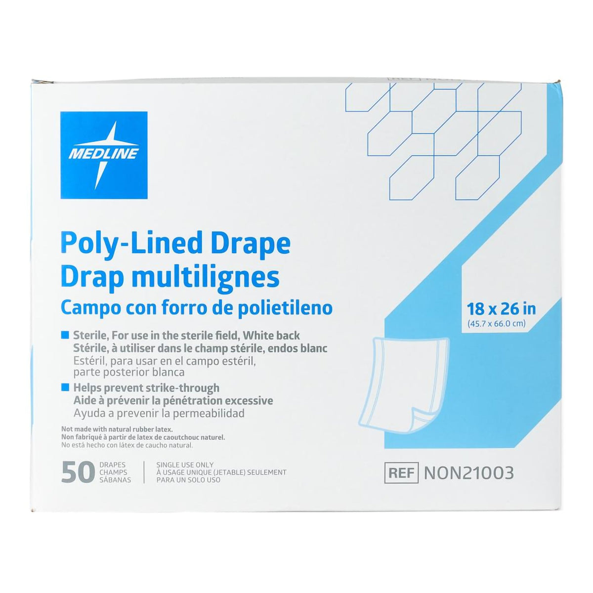 General Purpose Drape Medline Poly Lined Towel Drape 18 W X 26 L Inch Sterile - Textiles>Procedure Drapes and Sheets>Drape...