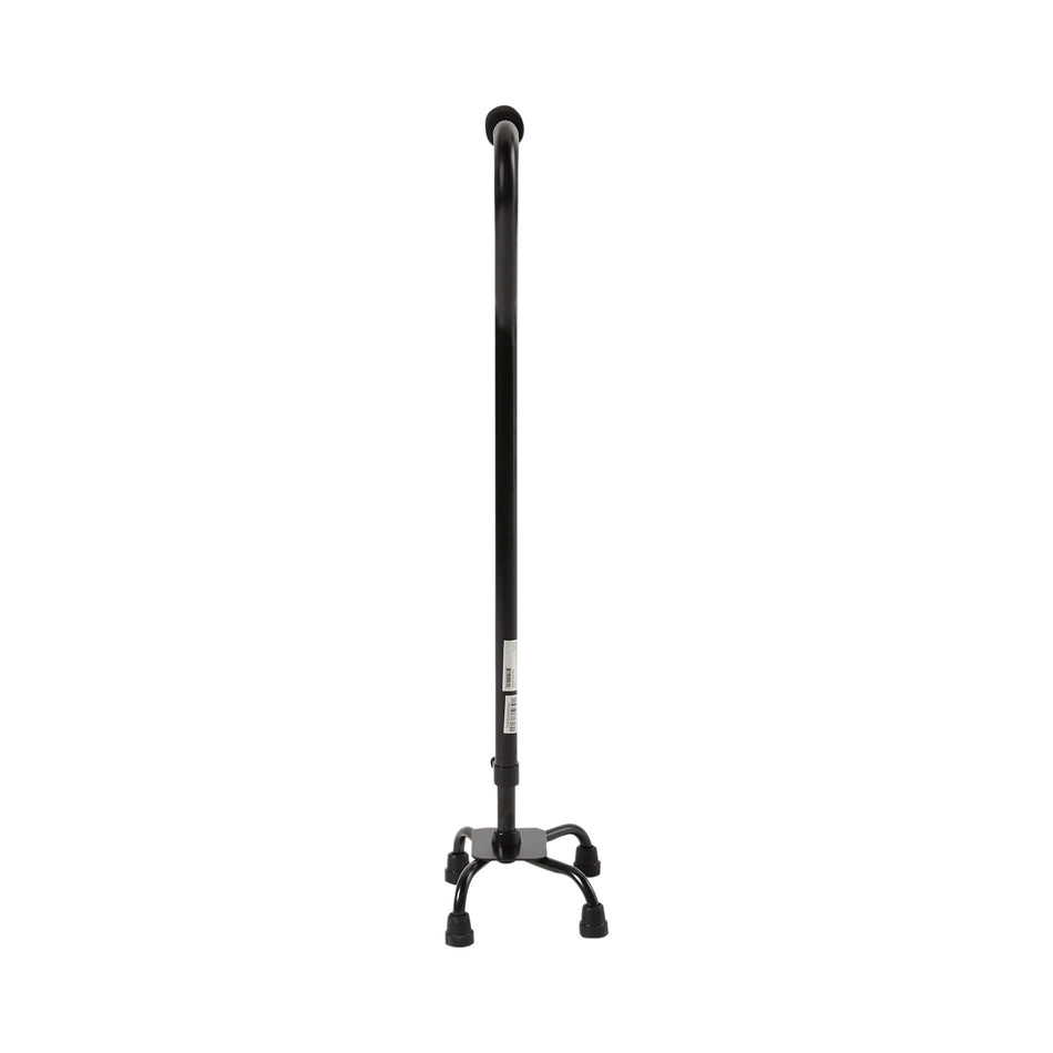 McKesson Adjustable Steel Offset Quad Cane-Small Base Quad Cane McKesson Steel 30 to 39 Inch Height Black