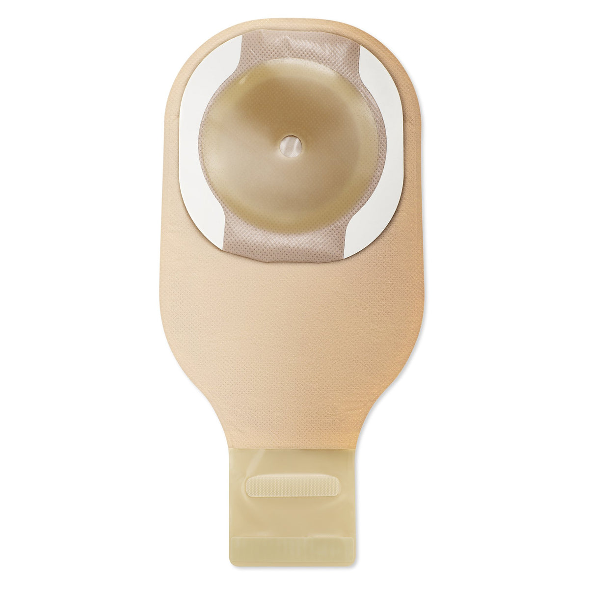 One-Piece Drainable Beige Ostomy Pouch, 30-cm Length, 40-mm Stoma-"Ostomy Pouch Premier One-Piece System 12 Inch Length Flat, Pre-Cut 1-9/16 Inch Stoma Drainable"