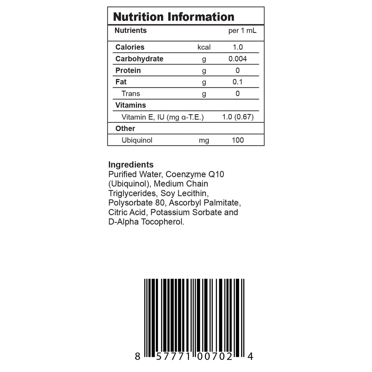 Cyto-Q MAX Concentrated Ubiquinol Medical Food, 5.7-ounce bottle-Oral Supplement Cyto-Q MAX Unflavored Liquid 170 mL Bottle