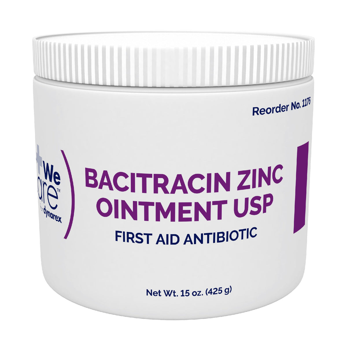 dynarex Bacitracin Zinc First Aid Antibiotic, 15 oz. Jar-First Aid Antibiotic Ointment 15 oz. Jar