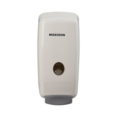 McKesson Soap Dispenser, 1000 mL-Soap Dispenser McKesson White Plastic Manual Push 1000 mL Wall Mount