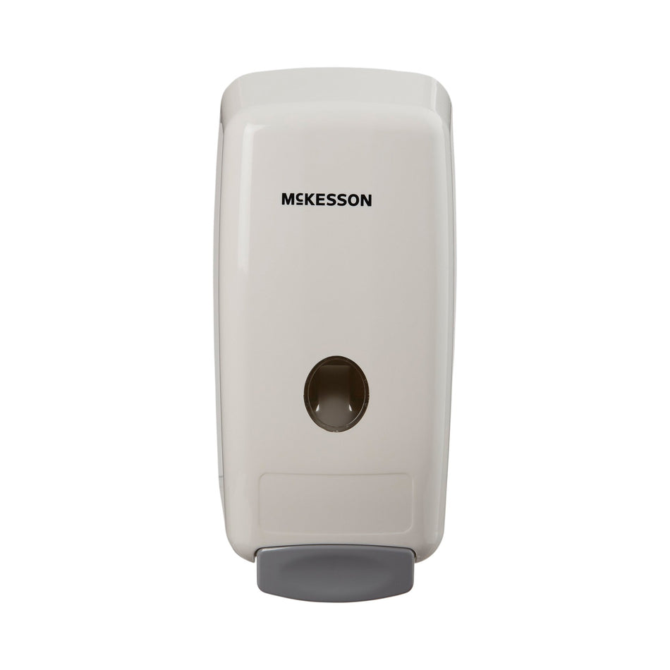 McKesson Soap Dispenser, 1000 mL-Soap Dispenser McKesson White Plastic Manual Push 1000 mL Wall Mount