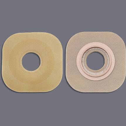 FlexWear Colostomy Barrier With 1 Inch Stoma Opening-"Ostomy Barrier FlexWear Precut, Standard Wear Without Tape 44 mm Flange Green Code System Hydrocolloid 1-1/4 Inch Opening"