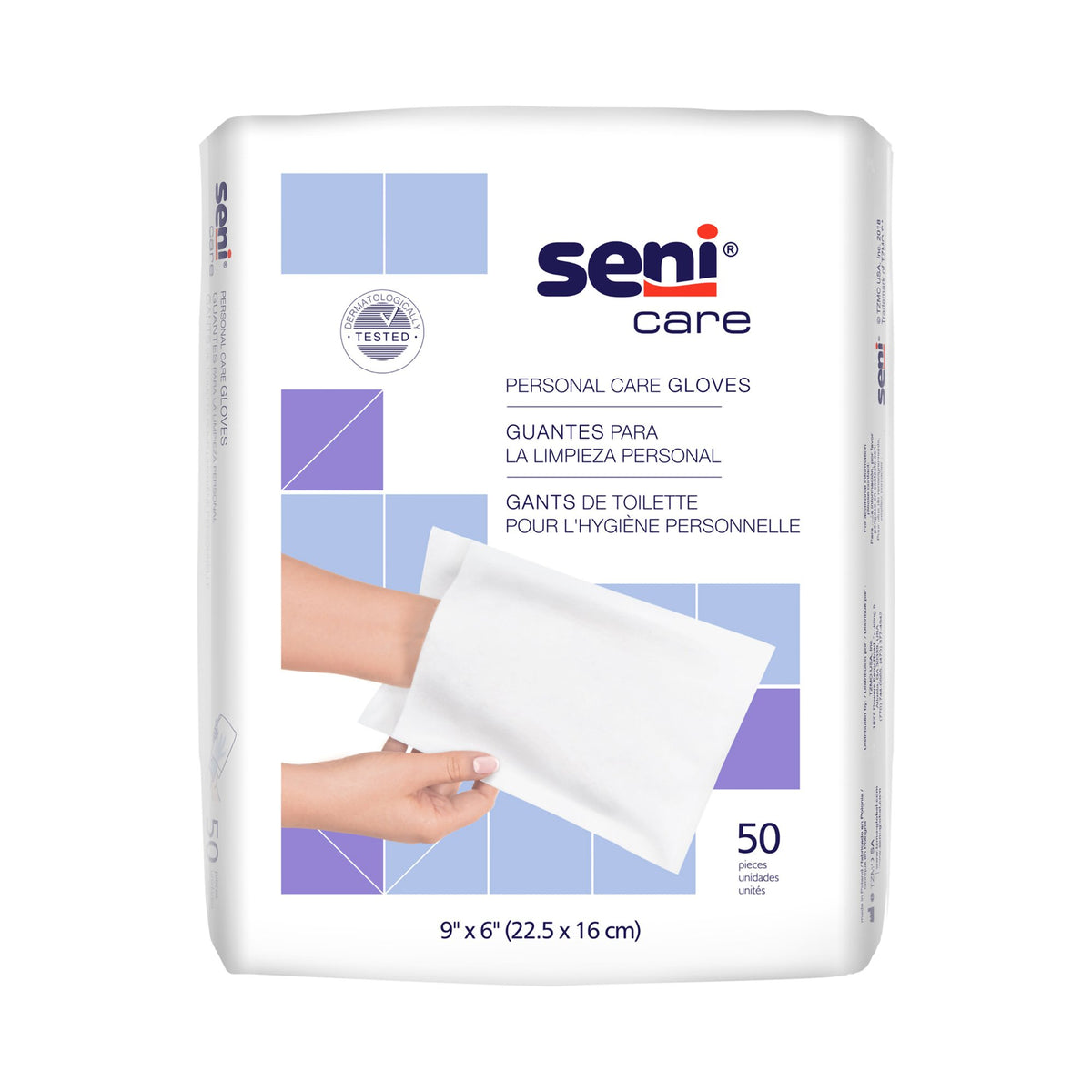 Seni Care Wash Glove-Wash Glove Seni Care 6 X 9 Inch White Disposable