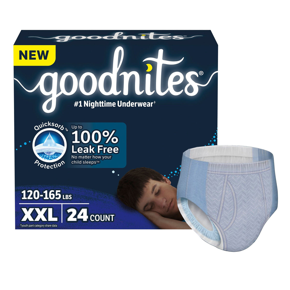 GoodNites® Nighttime Underwear for Boys, 2X-Large - Incontinence>Pediatric Diapers and Training Pants - Kimberly Clark