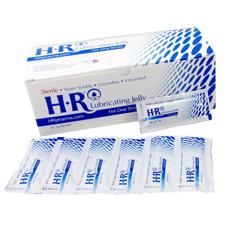 HR One Shot Lubricating Jelly-Lubricating Jelly HR One Shot 5 Gram Individual Packet Sterile