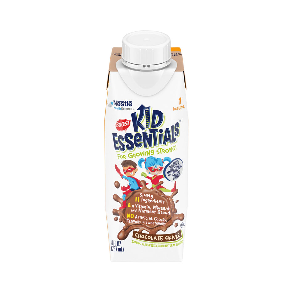 Boost� Kid Essentials� Balanced Nutritional Drink, Chocolate, 8-ounce carton-Pediatric Oral Supplement Boost� Kid Essentials� 1.0 Chocolate Craze Flavor 8 oz. Carton Liquid Vitamins / Minerals