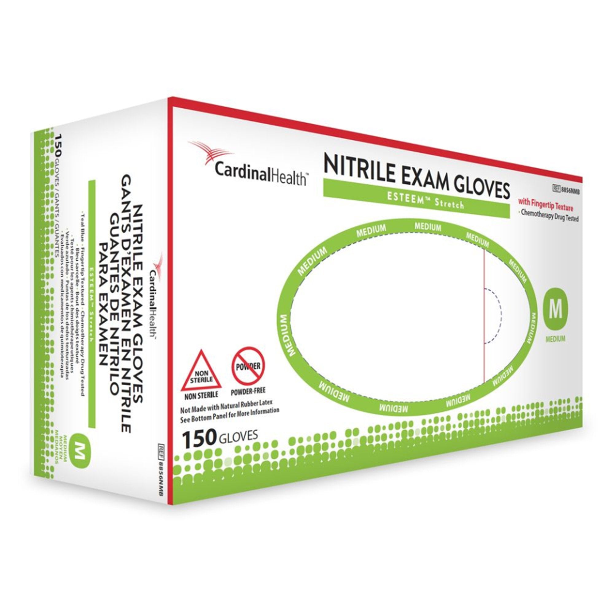Esteem™ Stretch Nitrile Exam Glove, Medium, Teal - Gloves>Exam Gloves - Cardinal