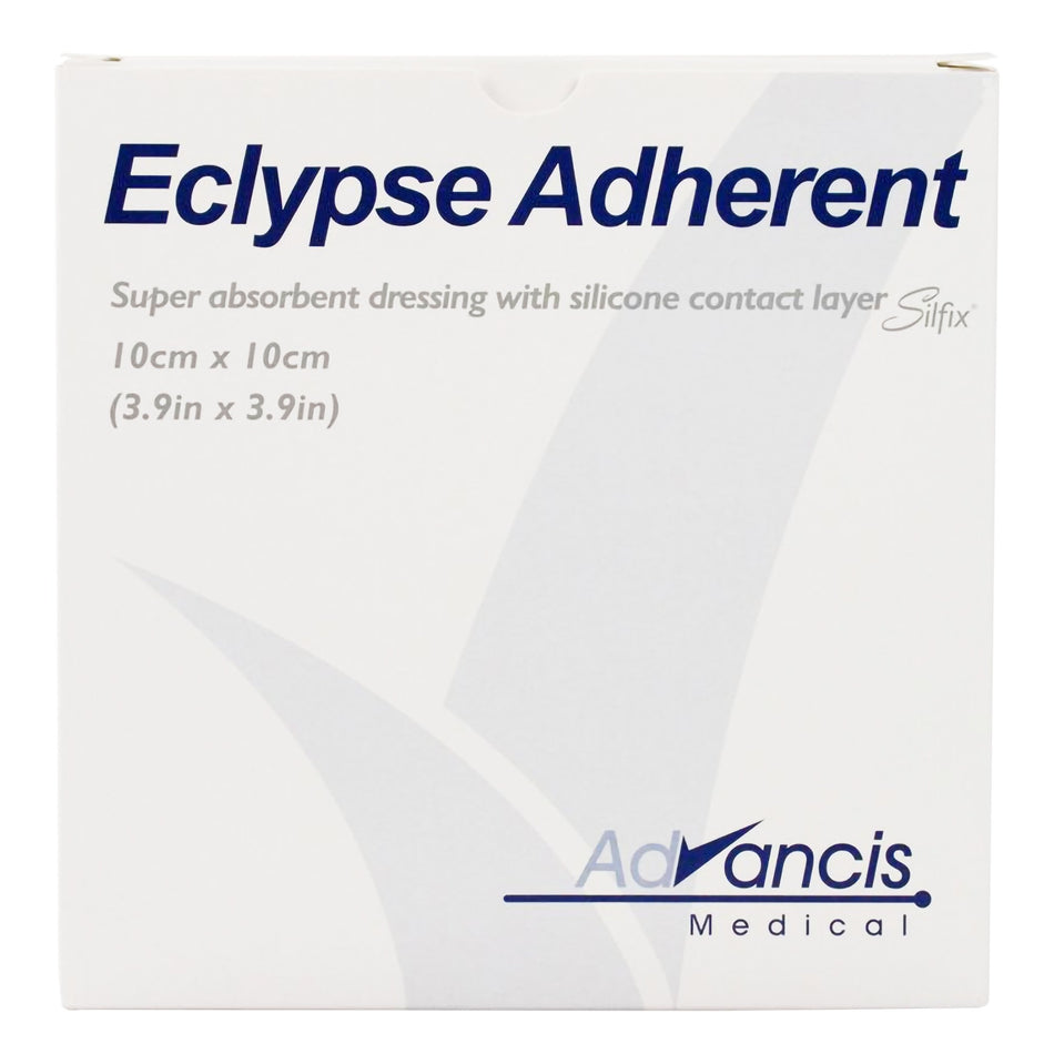 Eclypse� Adherent Super Absorbent Wound Dressing, 4 x 4 Inch-Super Absorbent Dressing Eclypse� Adherent 4 X 4 Inch Square