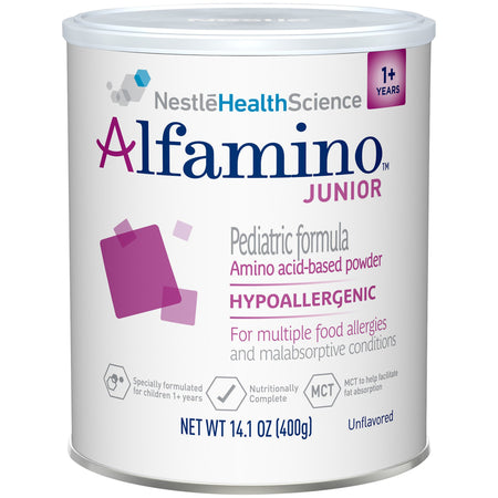 Alfamino Junior Amino AcidBased Powder Pediatric Formula, 14.1-ounce can-Pediatric Oral Supplement Alfamino Junior Unflavored 14.1 oz. Can Powder Amino Acid Food Allergies