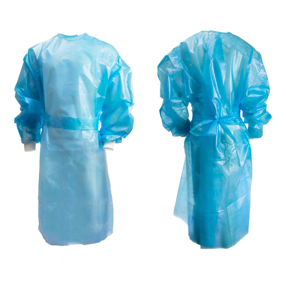 McKesson Chemotherapy Procedure Isolation Gown, 2X Large-Chemotherapy Procedure Gown McKesson 2X-Large Blue NonSterile AAMI Level 2 / ASTM D6978 Disposable