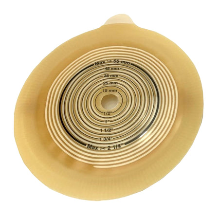 Assura® Flat Barrier, Trim to Fit 10 – 55 mm Stomas, Blue Color Match - Ostomy>Barriers - Coloplast