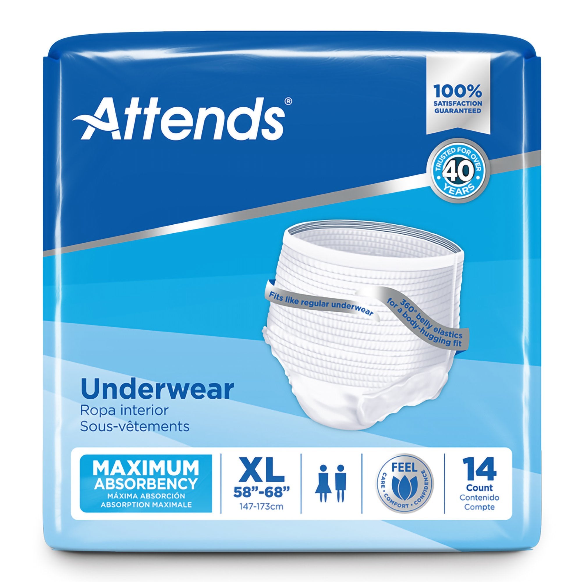 Attends® Extra Absorbency Underwear, X-Large - Incontinence>Adult Briefs and Protective Undergarments - Attends Healthcare...