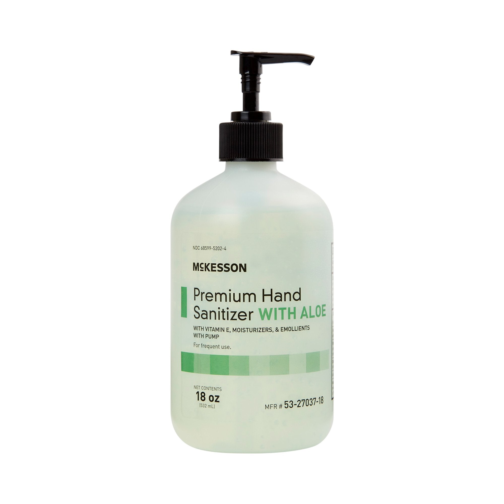 McKesson Premium Hand Sanitizer with Aloe, 18 oz, Gel, Pump Bottle-Hand Sanitizer with Aloe McKesson Premium 18 oz. Ethyl Alcohol Gel Pump Bottle