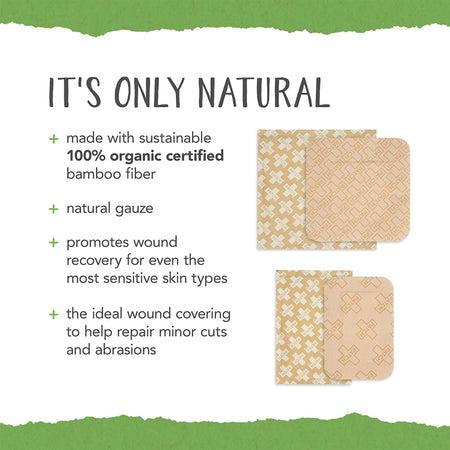 Patch Adhesive Strip, 2 x 3 Inch / 3 x 3 Inch-Adhesive Strip Patch 2 X 3 Inch / 3 X 3 Inch Bamboo Rectangle / Square Tan Sterile