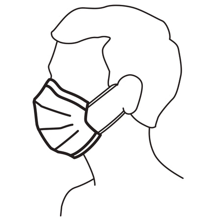 Halyard Procedure Mask, Pleated, One Size Fits Most, Tissue Blue, Non-sterile-Procedure Mask Halyard Not Rated Earloops One Size Fits Most
