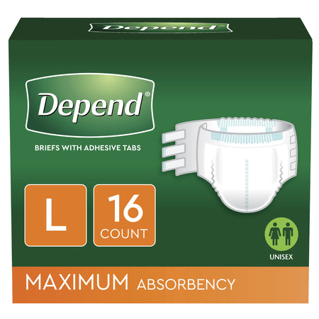 Depend Fresh Protection Maximum Absorbency Underwear, Large-Unisex Adult Incontinence Brief Depend Large Disposable Heavy Absorbency