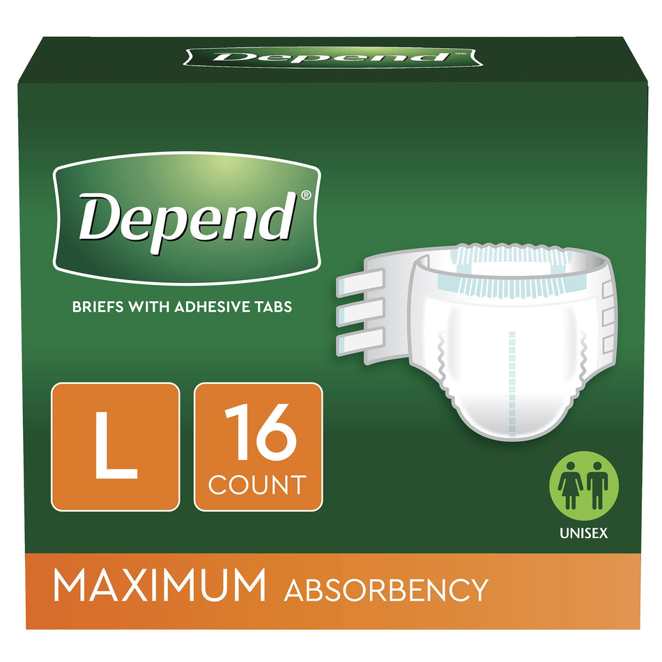Depend Fresh Protection Maximum Absorbency Underwear, Large-Unisex Adult Incontinence Brief Depend Large Disposable Heavy Absorbency