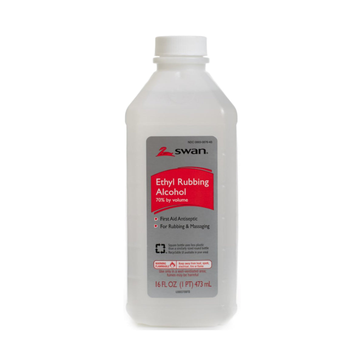 Swan Ethyl Alcohol Antiseptic, 16-ounce bottle-Antiseptic McKesson Liquid 16 oz. Bottle