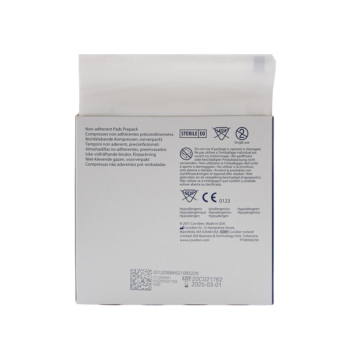 Telfa Nonadherent Dressing, 3 x 4 Inch-Non-Adherent Dressing Telfa Ouchless 3 X 4 Inch Sterile 1 per Pack