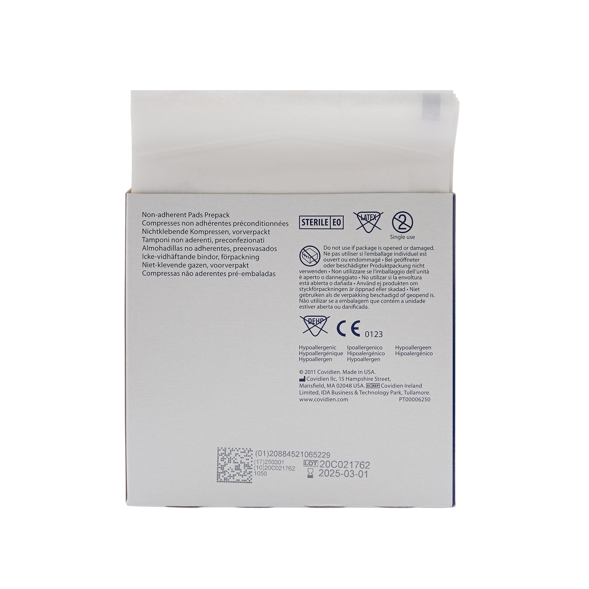 Telfa Nonadherent Dressing, 3 x 4 Inch-Non-Adherent Dressing Telfa Ouchless 3 X 4 Inch Sterile 1 per Pack