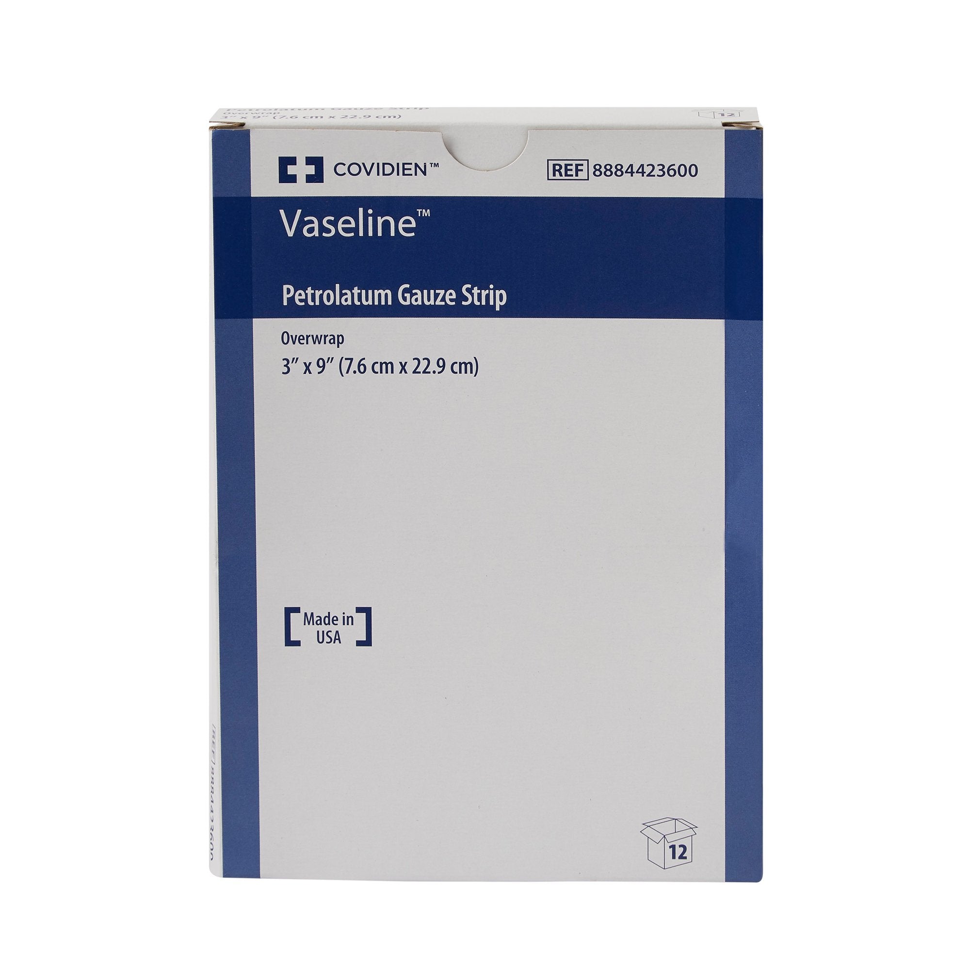 Vaseline Petrolatum Impregnated Dressing, 3 x 9 Inch-Petrolatum Impregnated Dressing Vaseline Rectangle 3 X 9 Inch Sterile