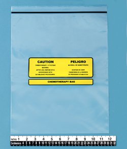 Chemotherapy Transport Bag-Chemo Drug Transport Bag Clear Bag Polyethylene 12 X 15 Inch