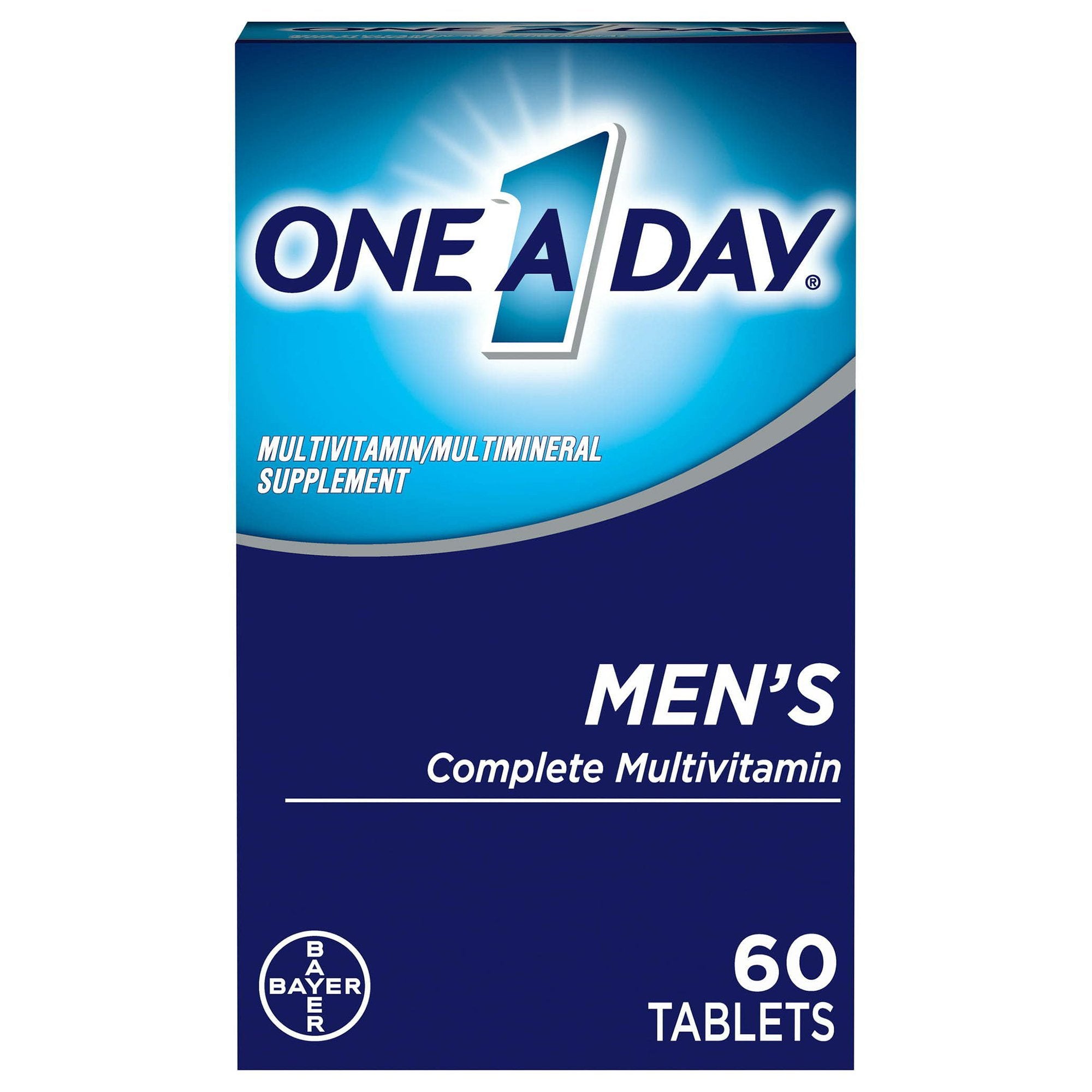 One A Day Men's Complete Multivitamin Tablets-Multivitamin Supplement One A Day Men's Complete Tablet 60 per Bottle