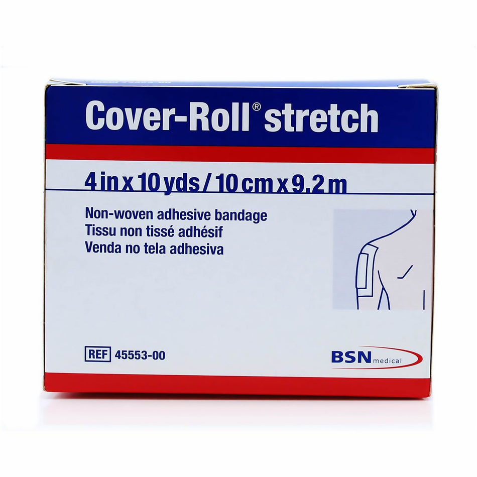 Cover-Roll� Stretch Dressing Retention Tape with Liner, 4 Inch x 10 Yard, White-Dressing Retention Tape with Liner Cover-Roll� Stretch White 4 Inch X 10 Yard Nonwoven Polyester NonSterile