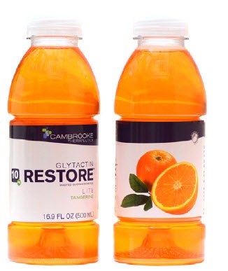 Glytactin Restore Lite Tangerine Beverage for Phenylketonuria (PKU), 16.9-ounce bottle-Oral Supplement Glytactin RESTORE LITE Tangerine Flavor Liquid 16.9 oz. Bottle