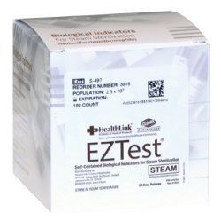 EZTest Self-Contained Biological Indicators for Steam Sterilization-EZTest Sterilization Biological Indicator Vial Steam