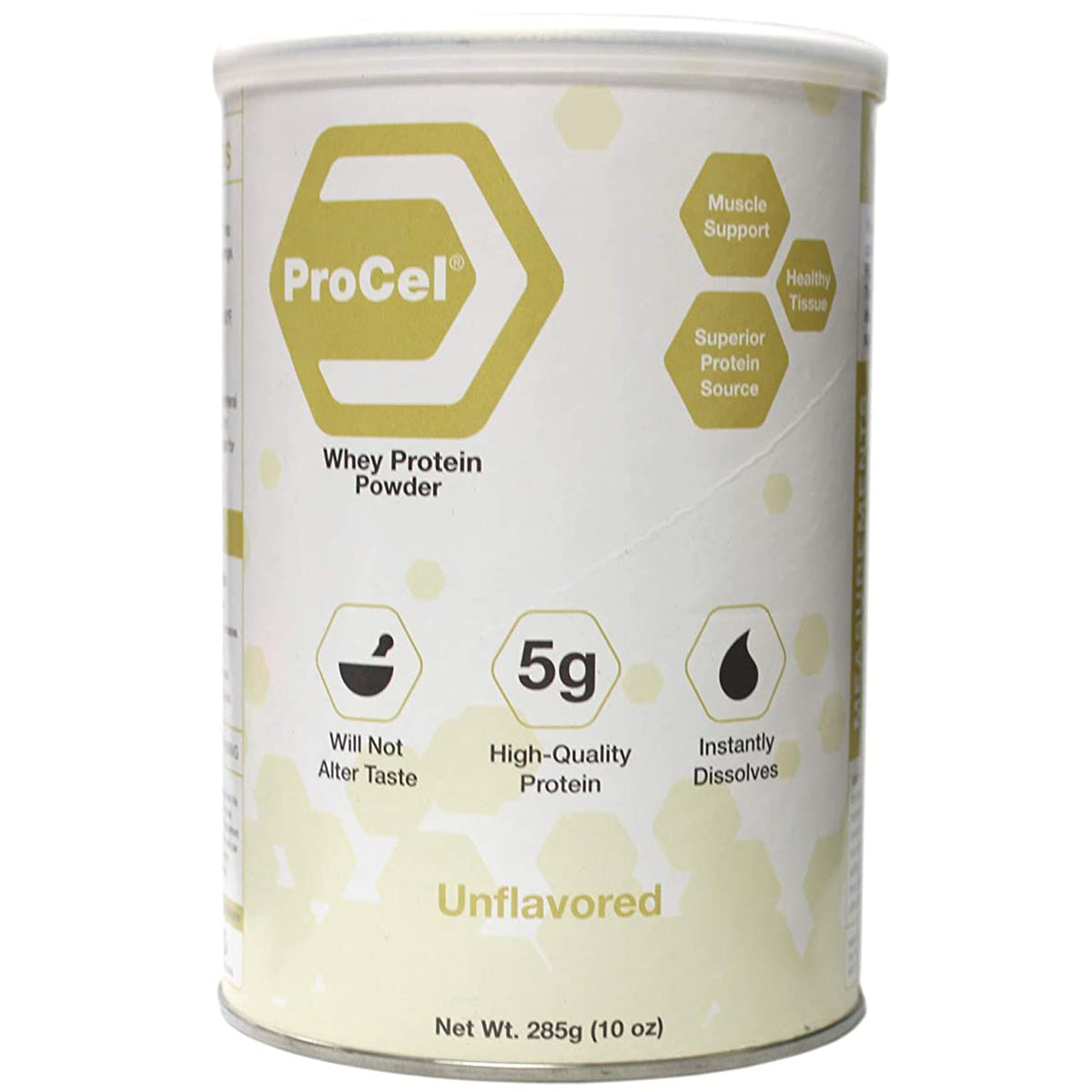 ProCel Whey Protein Powder, 10-ounce Can-Oral Supplement ProCel Unflavored Powder 10 oz. Can