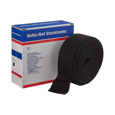 Delta-Net Black Synthetic Compression Stockinette, 2 Inch x 25 Yard-Stockinette Tubular Delta-Net 2 Inch X 25 Yard Synthetic NonSterile