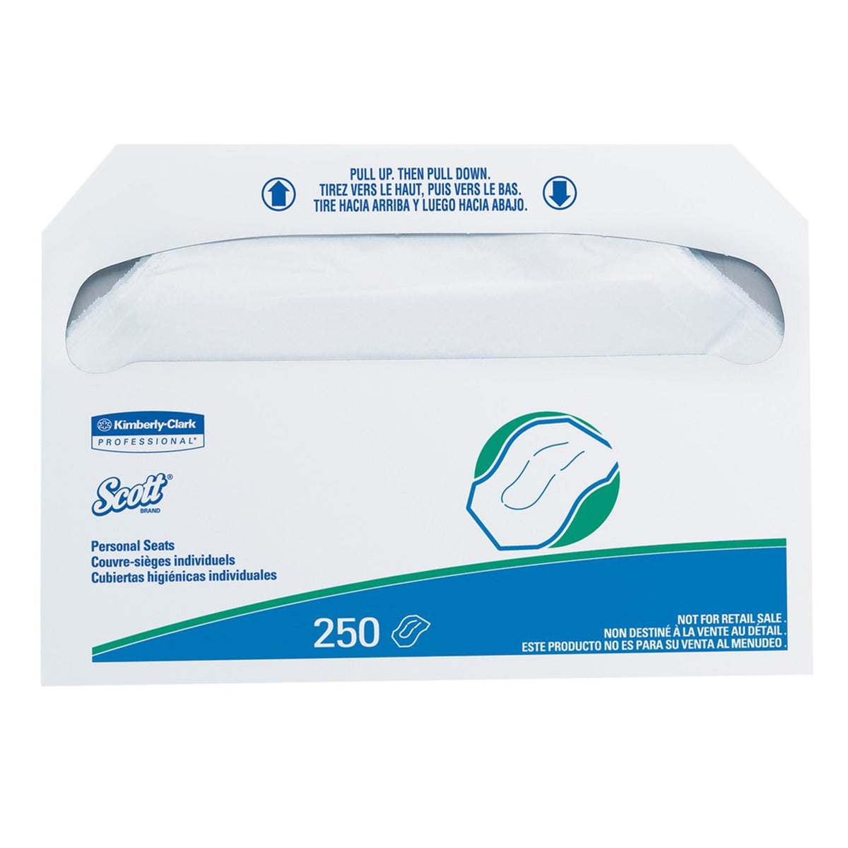 Scott Toilet Seat Cover, 250 per Pack-Toilet Seat Cover Scott Surpass Half Fold 14-1/2 X 17 Inch