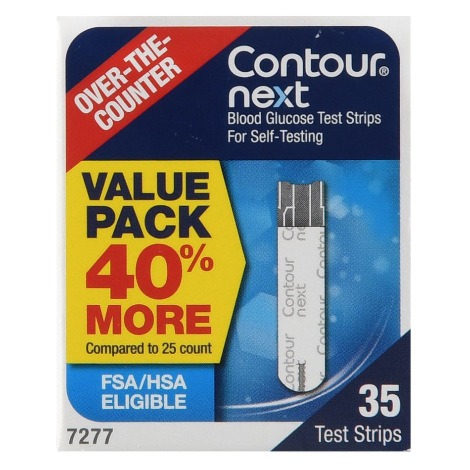 Contour Next Blood Glucose Test Strips-Blood Glucose Test Strips Contour Next 35 Strips per Pack