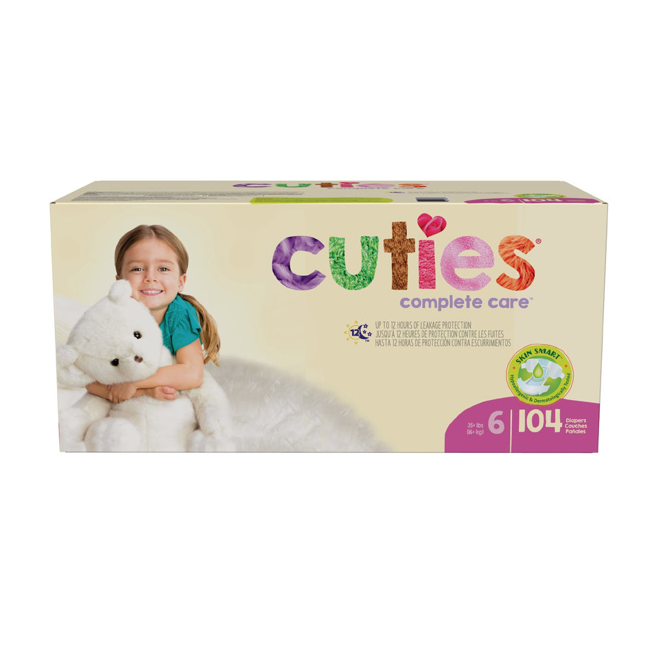Cuties Complete Care Diaper, Size 6-Unisex Baby Diaper Cuties Complete Care Size 6 Disposable Heavy Absorbency