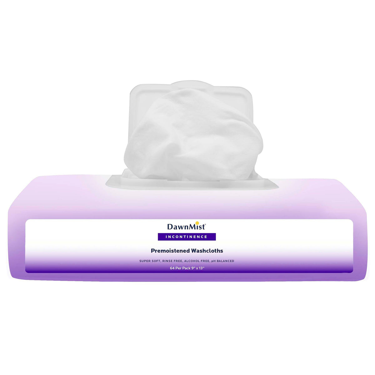 DawnMist Fresh Scent Pre-Moistened Wash Cloths, Soft Pack-Personal Cleansing Wipe DawnMist Soft Pack Fresh Scent 64 Count