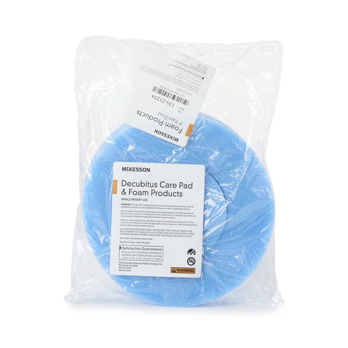 McKesson Doughnut Cushion-Donut Positioner McKesson 9 Inch Diameter Foam Freestanding