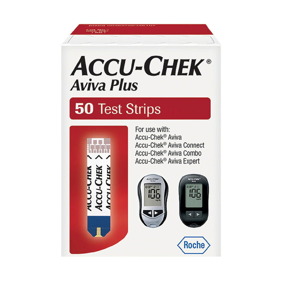 Accu-Chek Aviva Plus Blood Glucose Test Strips-Blood Glucose Test Strips Accu-Chek Aviva Plus 50 Strips per Pack