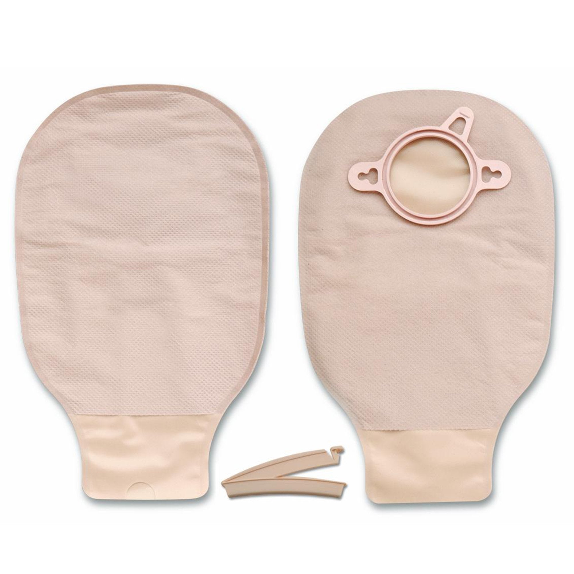 New Image Drainable Beige Colostomy Pouch, 9 Inch Length, Mini , 2 Inch Flange-"Colostomy Pouch New Image Two-Piece System 9 Inch Length, Mini Drainable"