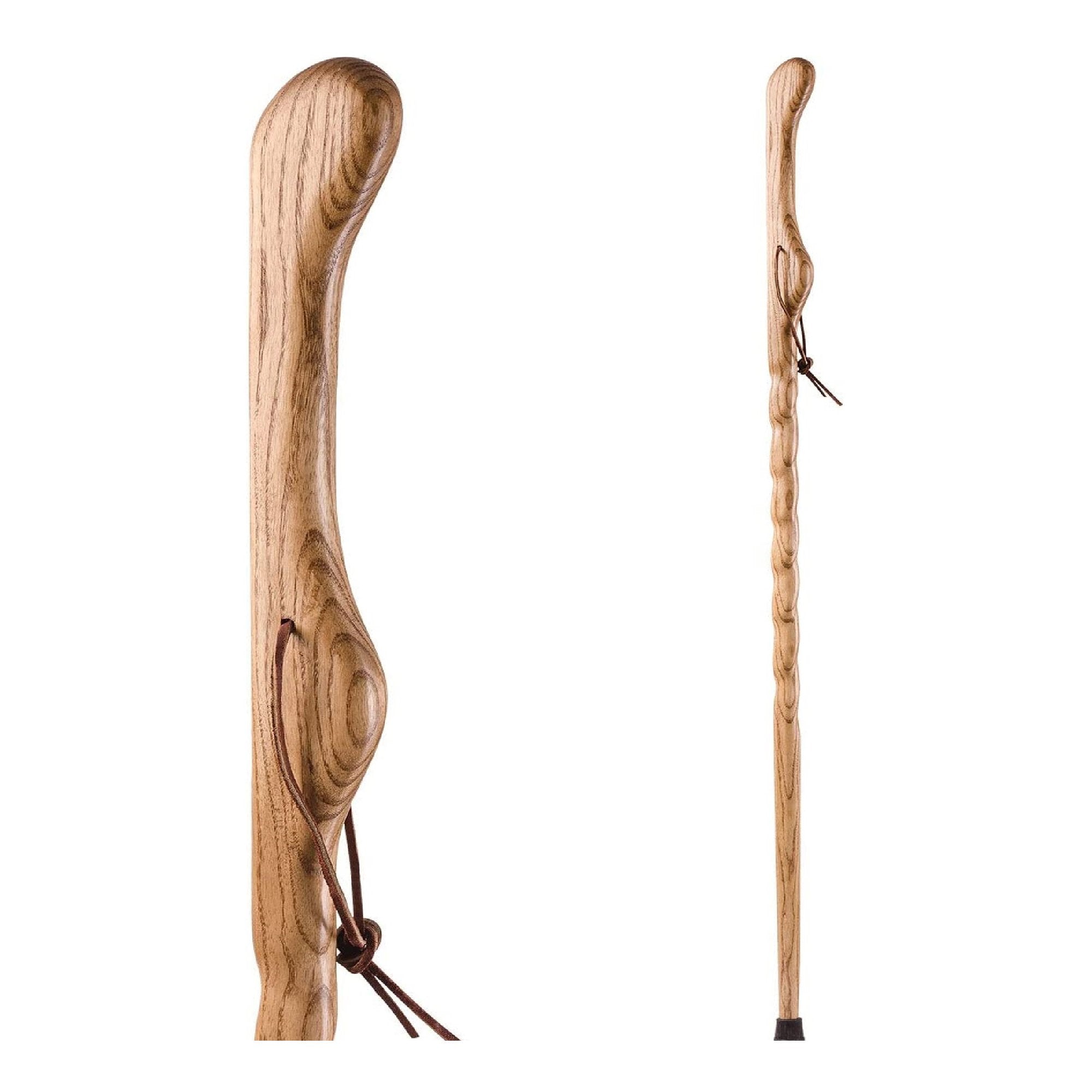 Brazos Twisted Oak Hitchhiker Handcrafted Walking Stick, 58-Inch, Tan-Walking Stick Brazos Twisted HitchHiker Wood 58 Inch Height Tan Oak