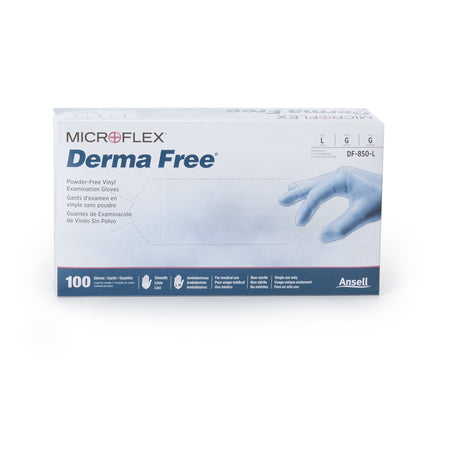 Derma Free™ Vinyl Exam Glove, Large, Clear - Gloves>Exam Gloves - Microflex Medical