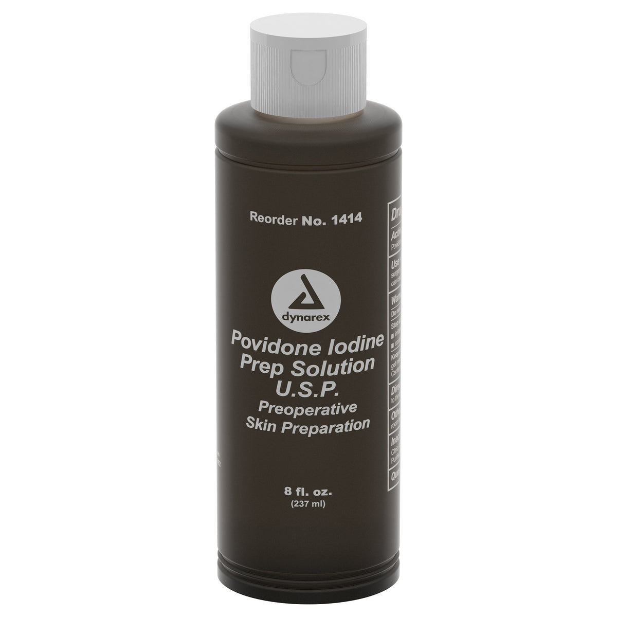 dynarex Prep Solution-Skin Prep Solution Dynarex 8 oz. Bottle 10% Strength Povidone-Iodine NonSterile