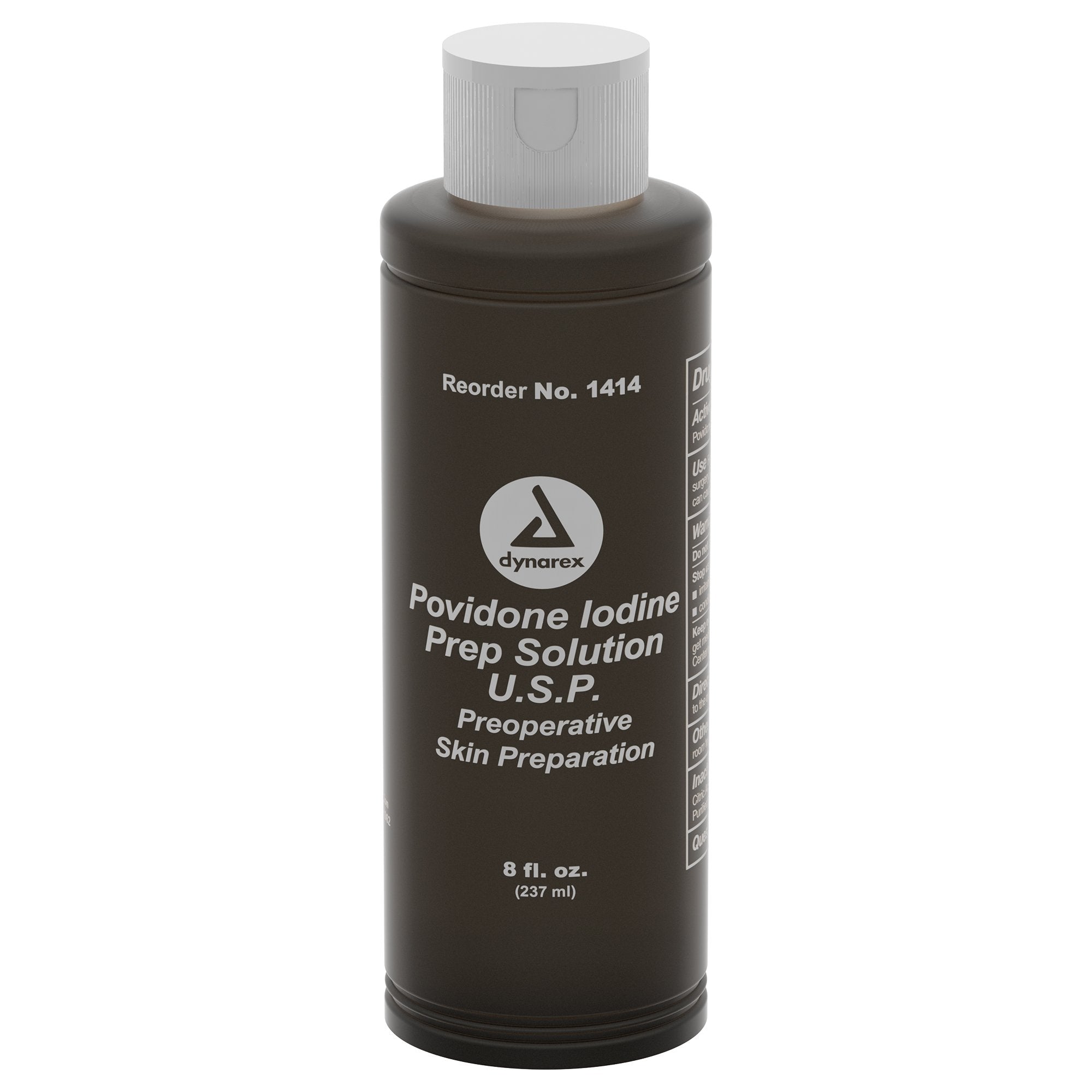 dynarex Prep Solution-Skin Prep Solution Dynarex 8 oz. Bottle 10% Strength Povidone-Iodine NonSterile