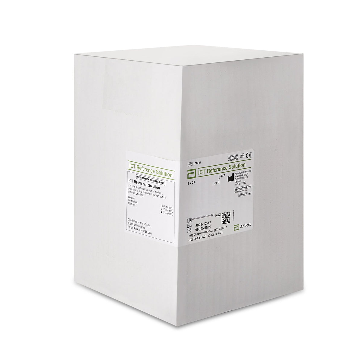 Architect� ICT Reference Solution for use with Architect c16000 Analyzer-ISE Reference Solution Architect� 2 X 1.75 mL