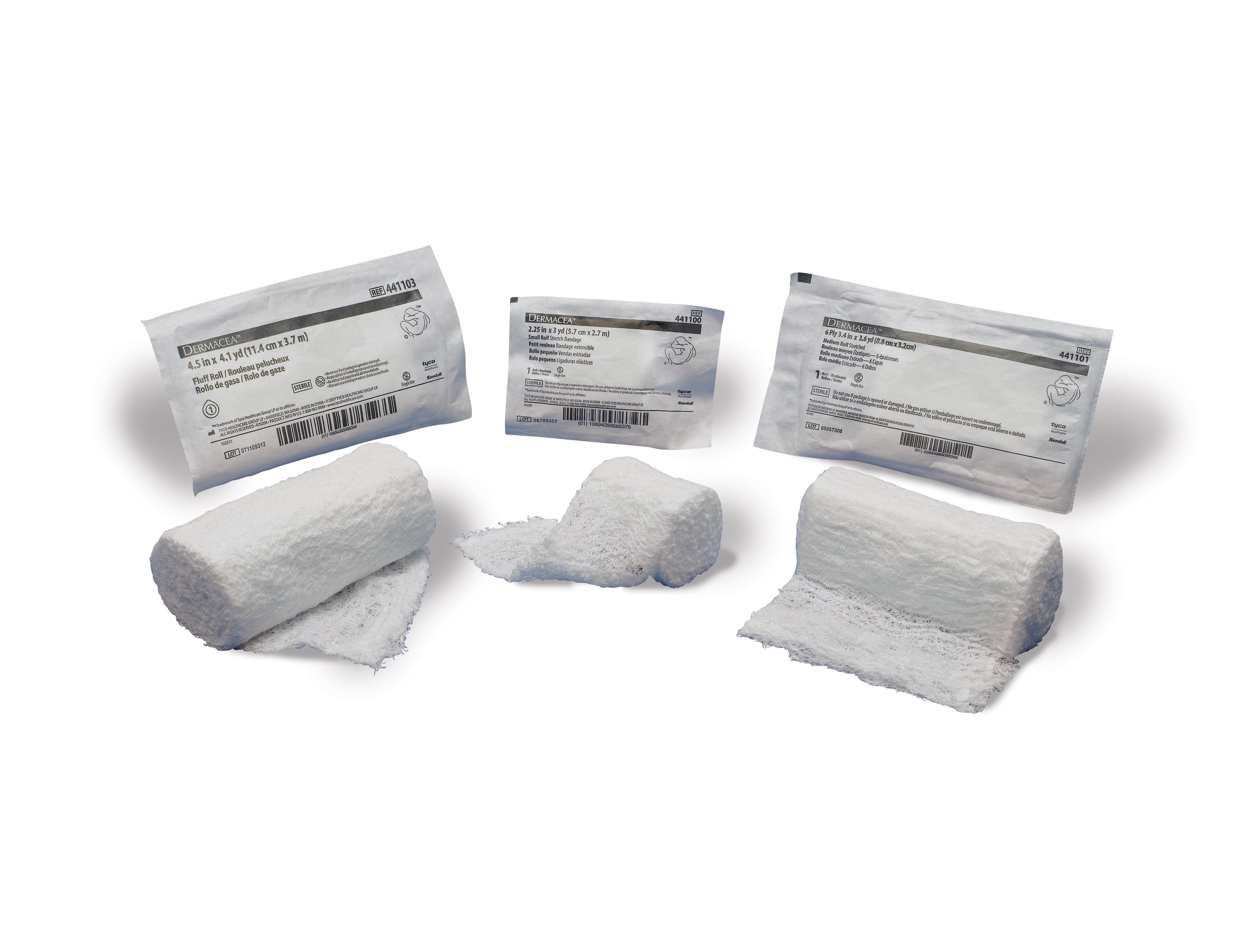 Dermacea Sterile Fluff Bandage Roll, 2 Inch x 4-1/8 Yard, 3-Ply-Fluff Bandage Roll Dermacea 2 Inch X 4-1/8 Yard 3-Ply Sterile 1 per Pouch